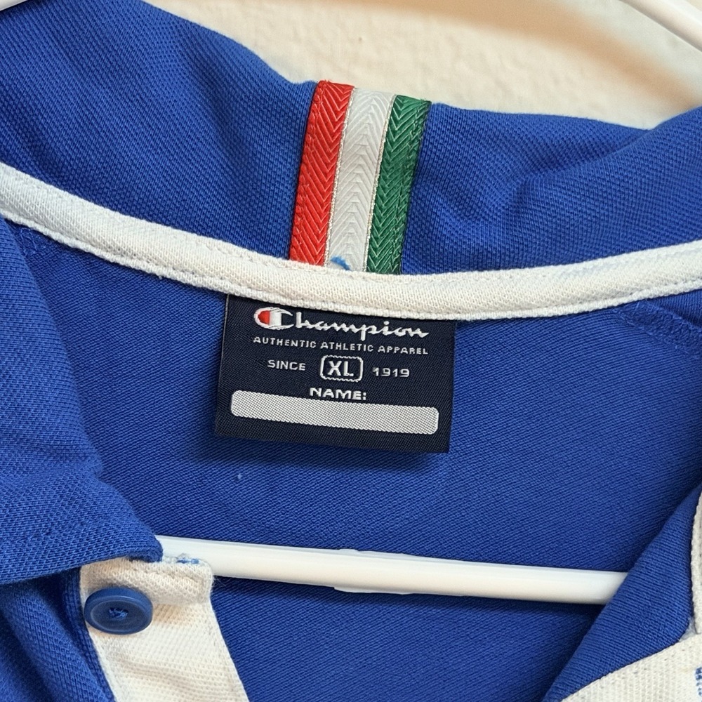 Italian National Team Basketball Men's XL Polo Champion Europe Italy Blue Sports - Picture 5 of 10